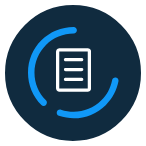 documents icon in circle